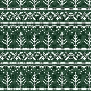 fair isle - tree (green) || winter knits