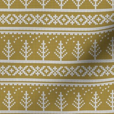 fair isle tree (mustard) || winter knits