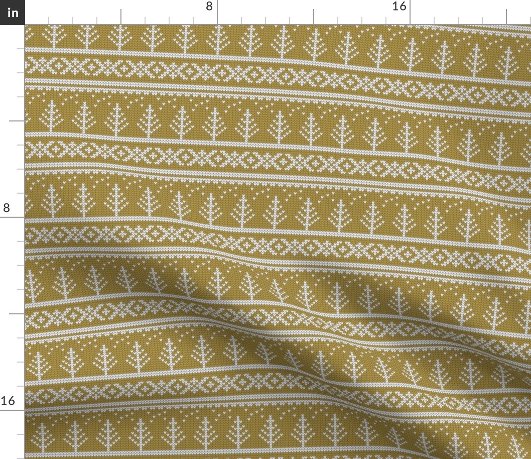 fair isle tree (mustard) || winter knits