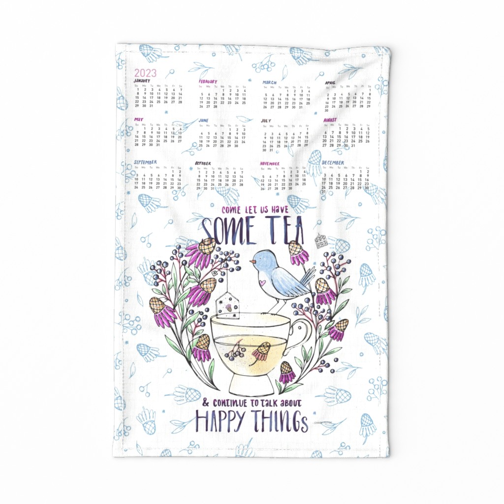 2023 Tea Towel Calendar: Tea With Friends - © Lucinda Wei