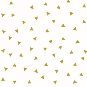 mustard triangles - scattered triangles, golden mustard yellow || by sunny afternoon