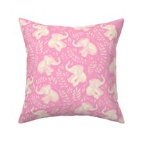 Laughing Baby Elephants - monochrome sage soft pink and cream