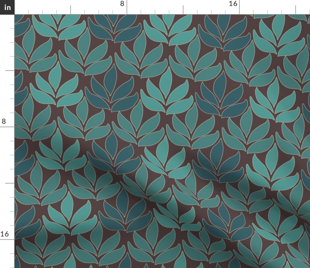 Cloisonne_med_leaf_texture_bluegreens_BROWN