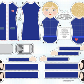 Hillary Rodham Clinton Cut-and-Sew Doll