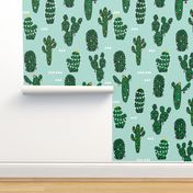christmas cactus // cute xmas holiday cacti fabric cute cactus fabrics