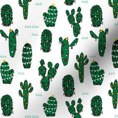 christmas cactus // christmas cactus xmas holiday fabric cute christmas lights fabric