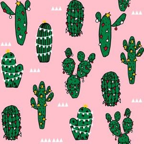 christmas cactus // cute xmas holiday cactus design best christmas fabrics