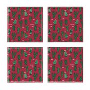 christmas cactus // cute christmas xmas fabrics best christmas red and green fabrics