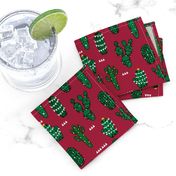 christmas cactus // cute christmas xmas fabrics best christmas red and green fabrics