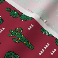 christmas cactus // cute christmas xmas fabrics best christmas red and green fabrics