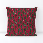 christmas cactus // cute christmas xmas fabrics best christmas red and green fabrics