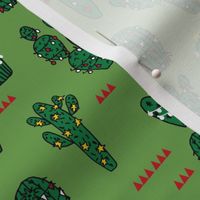 christmas cactus // cute christmas xmas holiday cactus red and christmas fabrics