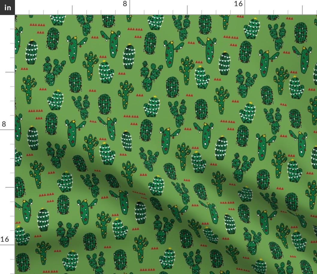 christmas cactus // cute christmas xmas holiday cactus red and christmas fabrics