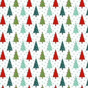 christmas trees red mint and green cute nordic scandi xmas christmas holiday trees