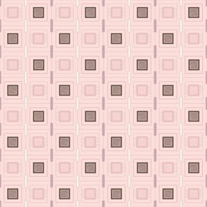 Geometric Retro TVs-Pink and Brown