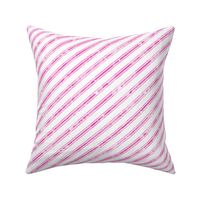 Watercolor Stripe White Pink