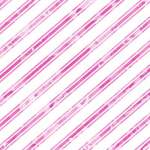 Watercolor Stripe White Pink