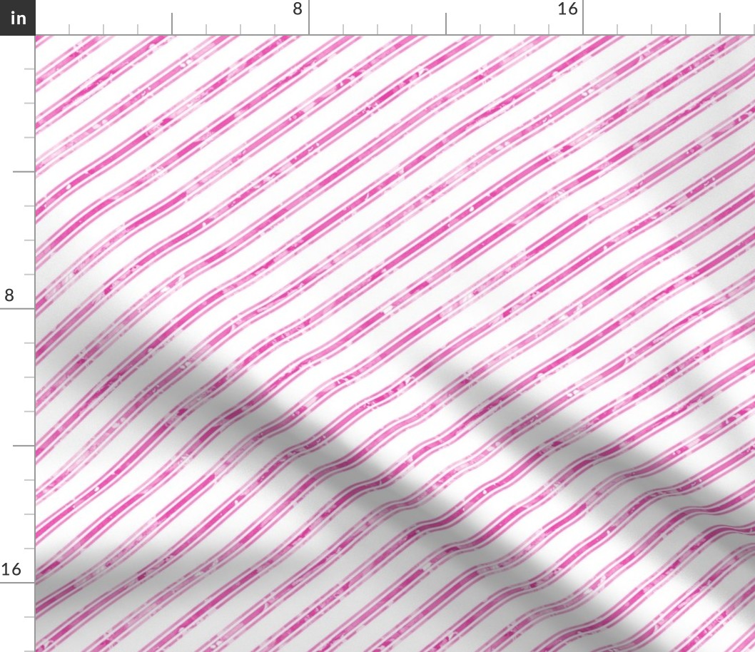 Watercolor Stripe White Pink