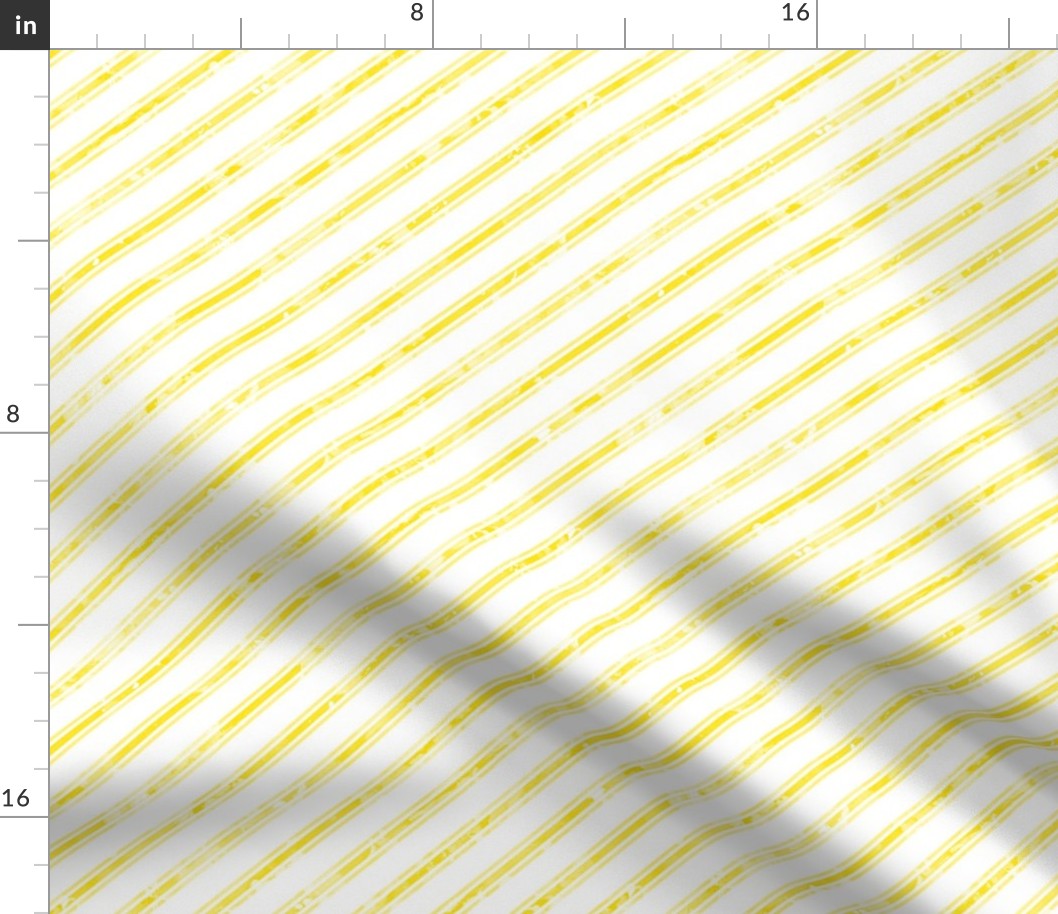 Watercolor Stripe White Yellow