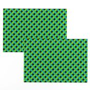 OPTICAL ILLUSION LOZENGE SPRING GREEN GARDEN LATTICE