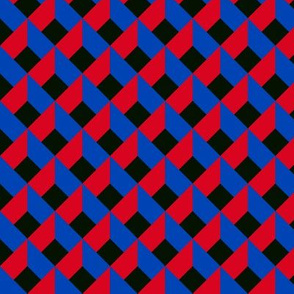 OPTICAL ILLUSION LOZENGE red blue