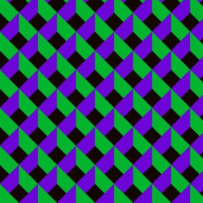 OPTICAL ILLUSION LOZENGE PURPLE GREEN