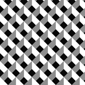 OPTICAL ILLUSION LOZENGE BLACK AND WHITE 