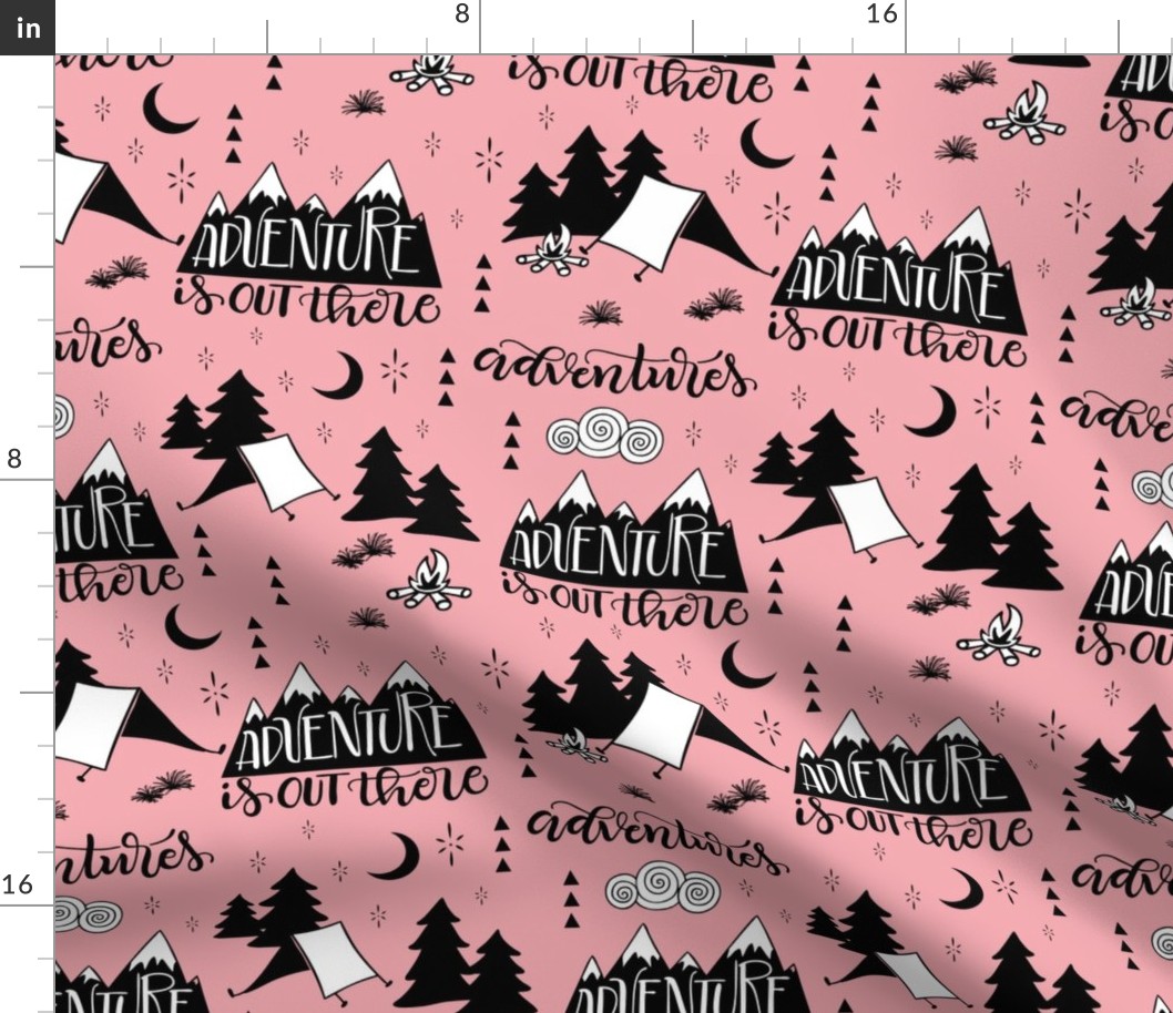 Adventure is out there - Strong Pink background