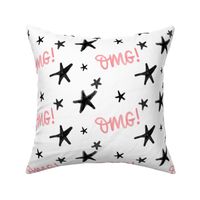 OMG stars pink - big pattern