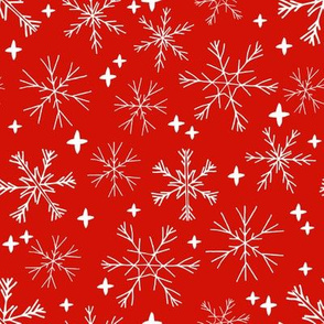 winter snowflakes // red fabric cute christmas winter design best winter fabrics cute christmas fabric by andrea lauren