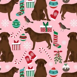 chocolate lab christmas fabric cute labrador retriever design best lab xmas holiday fabric cute labrador christmas
