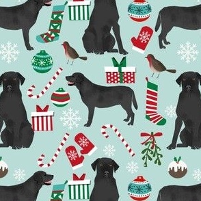 Black lab christmas fabric cute  labrador design cute christmas labrador retriever fabrics cute dogs