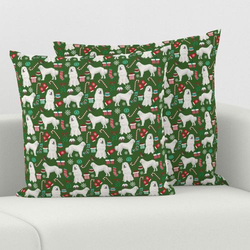 great pyrenees dog fabric cute christmas design best dogs fabric cute christmas dog fabric