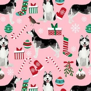 husky christmas dog fabric cute siberian husky print cute dog christmas design best dogs fabric cute dogs