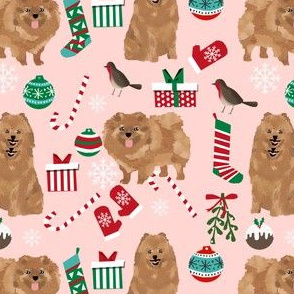 pomeranian christmas fabric cute pom dog fabric toy dog breeds fabric cute dogs best dog designs