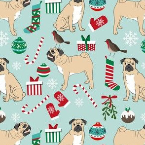 pug christmas fabric cute pugs design xmas holiday pugs fabric cute pug christmas fabric