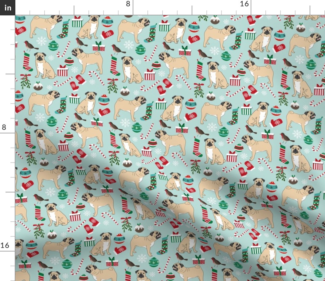 pug christmas fabric cute pugs design xmas holiday pugs fabric cute pug christmas fabric