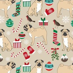 pug christmas fabric cute pug dog design cute pugs best pugs fabric cute pug design