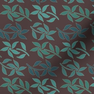 Cloisonne-SM-4flowers-4Bluegreens-BROWN