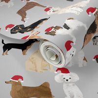 santa paws christmas dog fabric cute santa dogs christmas design cute dogs fabrics