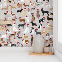 santa paws christmas dog fabric cute santa dogs christmas design cute dogs fabrics