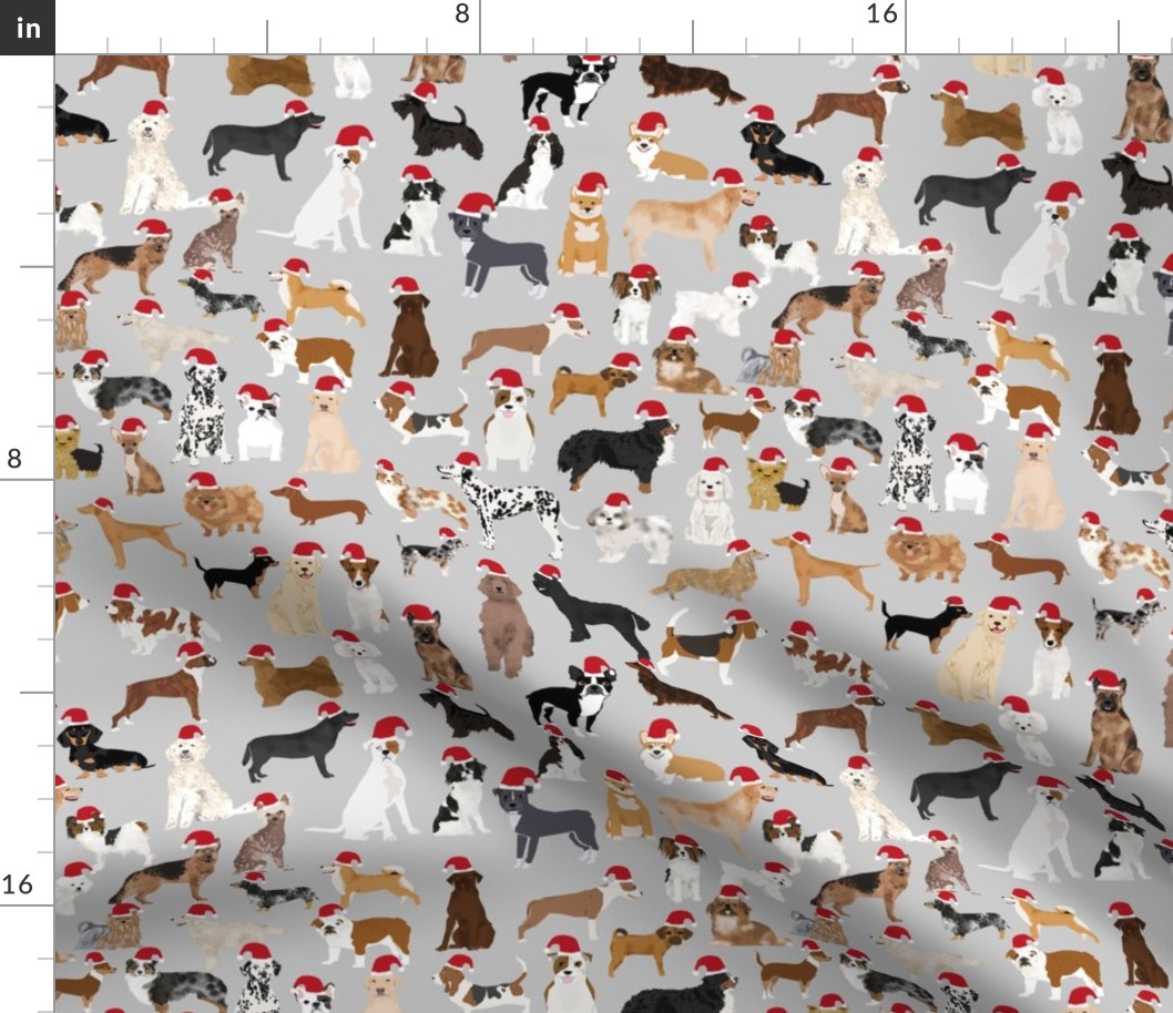 santa paws christmas dog fabric cute santa dogs christmas design cute dogs fabrics