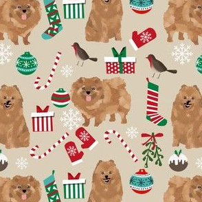 pomeranian dog christmas cute xmas holiday dogs design pomeranians dog fabric cute christmas designs