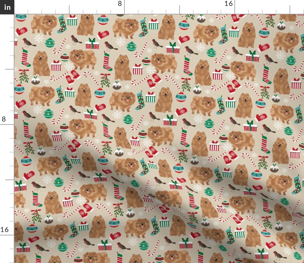 pomeranian dog christmas cute xmas holiday dogs design pomeranians dog fabric cute christmas designs