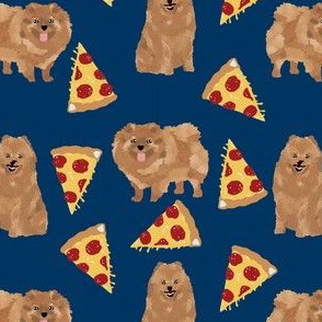 pomeranian pizza fabric cute dogs and pizzas fabric cute design for dog owners pom lovers will adore this pizza fabric