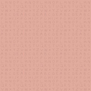 Pencil alphabet - oolong pink