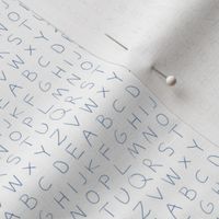 Pencil alphabet - summer blue