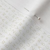 Pencil alphabet - summer brown