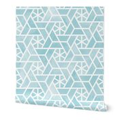 Watercolor lattice - trendy aqua