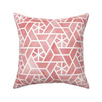 Watercolor lattice - trendy pink